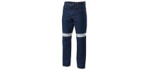 Mens Foundations 14.5 Oz Enzyme Washed Denim Jean With Tape