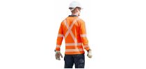 Unisex Hi Vis X Back NSW Rail Long Sleeve Polo