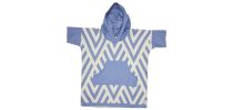 Zig Zag Blue Medium Poncho