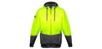 Unisex Hi Vis Textured Jacquard Full Zip Hoodie