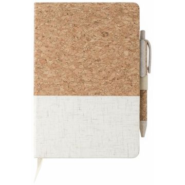 Cork and linen notebook and wheatstraw ballpen Kenzo