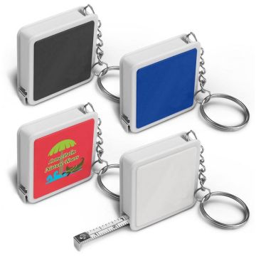 Square Tape Measure Key Ring