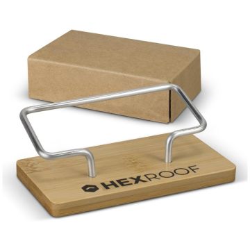 Bamboo Business Card Stand