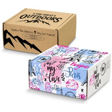 Die Cut Box with Locking Lid - 130x130x65mm