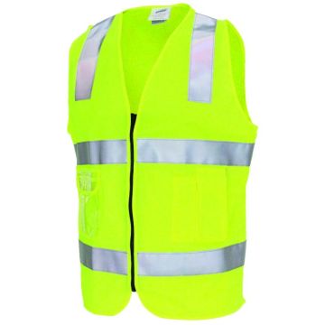 Day/Night Side Panel Safety Vest with Generic R/Tape