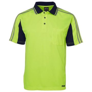 Hi Vis SHORT SLEEVE POLO WITH ARM TAPE