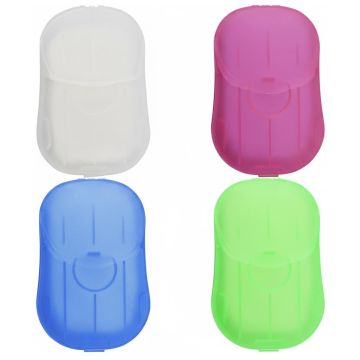 Plastic case with soap sheets Bella