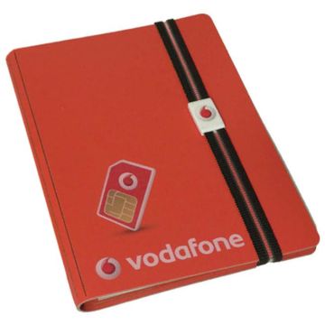 A6 Bonded leather replaceable book with elastic and clip