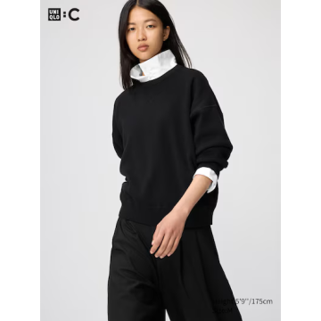 C Smooth Cotton Crew Neck Sweater UNIQLO
