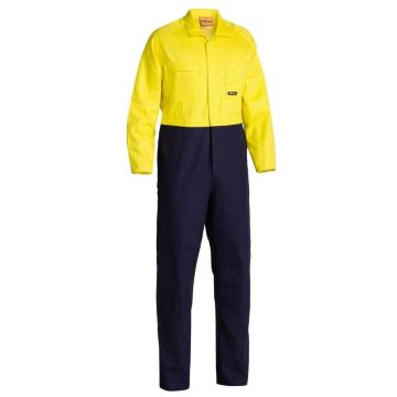 Hi Vis Drill Coverall - Yellow/Navy