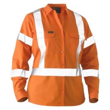 Recycle Womens X Taped Hi Vis Drill Shirt