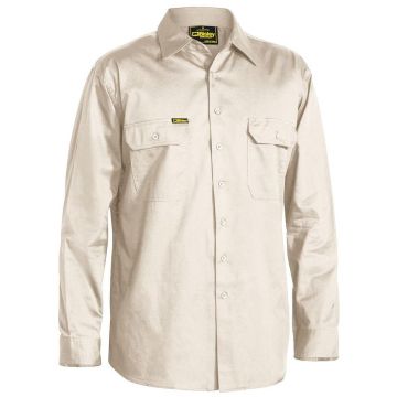 Cool Lightweight Drill Traditional Fit Shirt - Sand