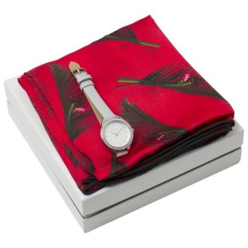 Set Cacharel (Zinc Alloy Watch & Silk Scarf)