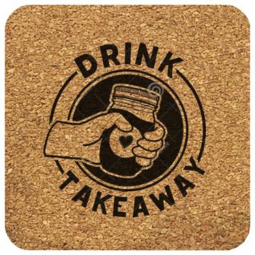 Vineyards Cork Coaster-Square