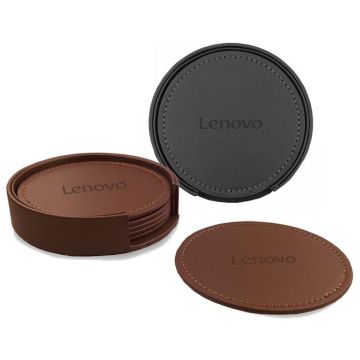 Franklin Leather Coaster Set of 6