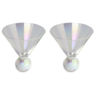 Aura Iridescent Martini Glasses