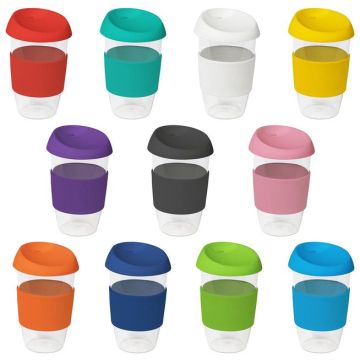 16oz/535ml Clear Plastic Karma Kup With Silicon Lid