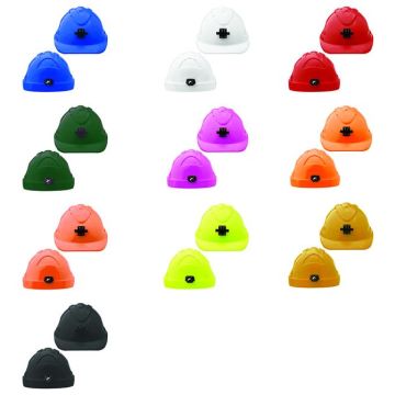 V9 Hard Hat Vented + Lamp Bracket Pushlock Harness - Fluro Orange