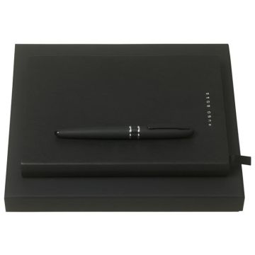 Set Stripe Soft Black (fountain Pen & Note Pad A5)