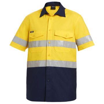 Mens Workcool2 Reflective Spliced Shirt Short Sleeve