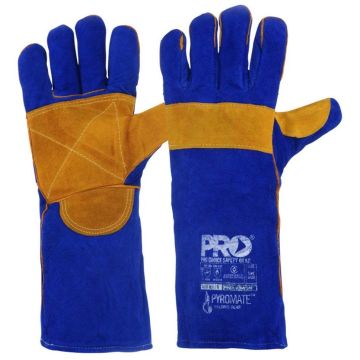 Pyromate Blue Heeler Blue & Gold Welding Glove