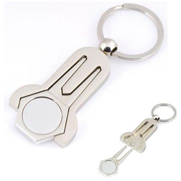 Golfer Metal Keyring