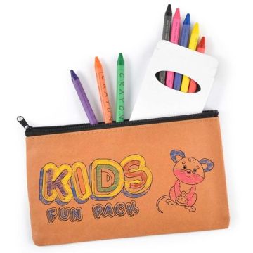 Kraft Pencil Case and Crayon Set