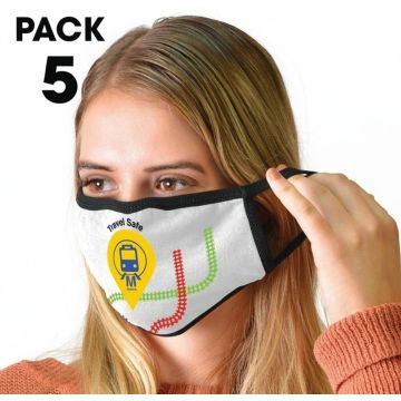 5 Pack - Shield Face Masks