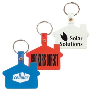 House Shape Flexible PVC Keytag