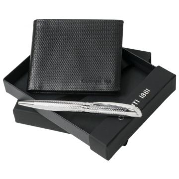 Set Cerruti 1881 (Premium ballpoint Pen & Leather Wallet)