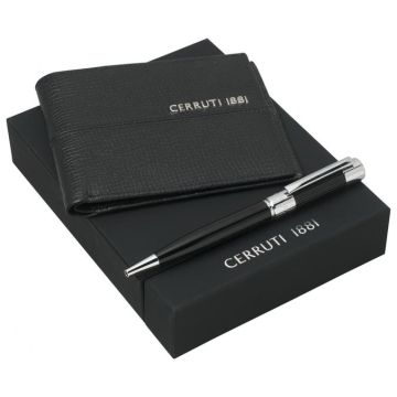 Set Cerruti 1881 (Classic Ballpoint Pen & Leather Wallet)