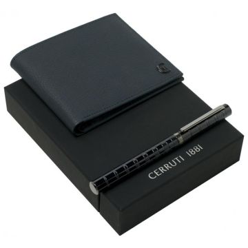 Set Cerruti 1881 (Classic Rollerball Pen & Leather Wallet)