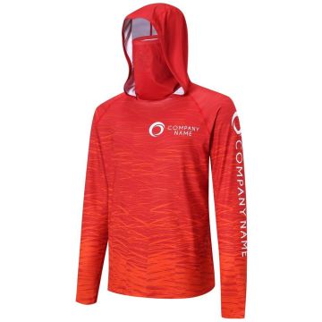 Men's Polyester Spandex Sublimated Sun Protection Hoodie