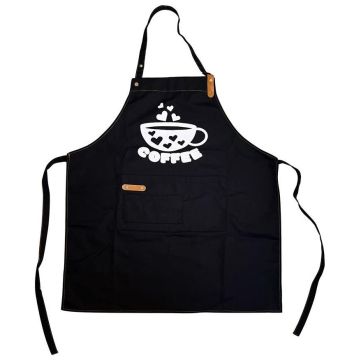 Poly-Cotton Canvas Full Bib Apron With Adjustable Neck Strap