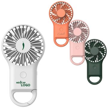 Carabiner Mini Fan with LED Light