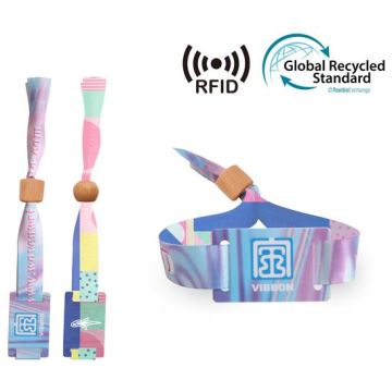 RPET Fabric Wristband with RFID Card