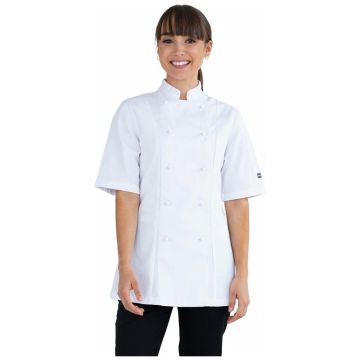 PROCHEF Womens Traditional Chef Short Sleeve Jacket White