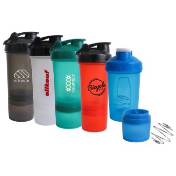 500ml 3 in 1 Fitness Protein Shaker Bottle