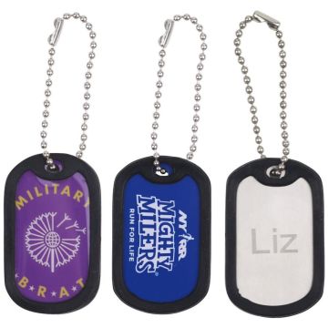 Dog Tag with Rubber Silencer