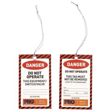 Safety Tag - Do Not Operate 125 x 75 mm (100/Pk)