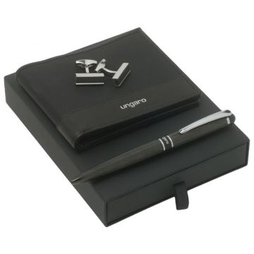 Set Uomo Black (ballpoint Pen, Wallet & Cufflinks)