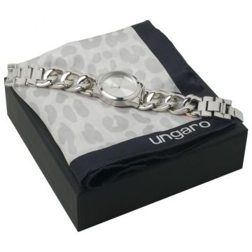 Set Ungaro (Chrome Plating watch & Silk Scarf)