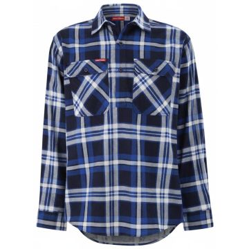 Mens Core Long Sleeve Closed Front Check Flannel Shirt