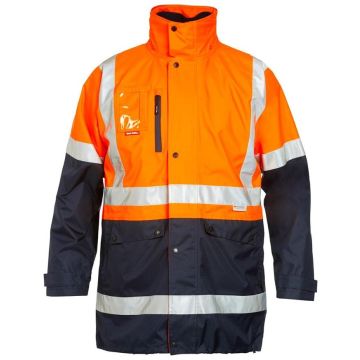 Mens Foundations Hi-Visibility 4 In 1 Two Tone Jacket With Tape