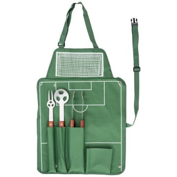 Nylon (600D) apron with barbecue set Christina