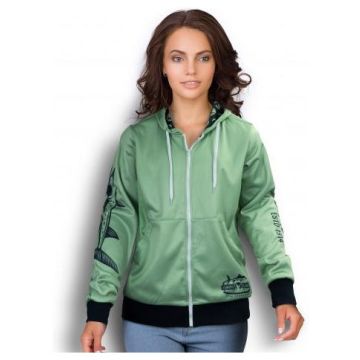 Custom Womens Sports Zipped Hoodie