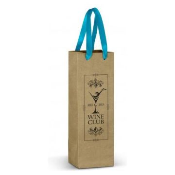 Champagne Ribbon Handle Paper Bag