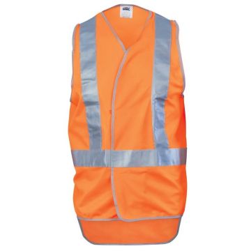 Day/Night Cross Back Safety Vests with Tail