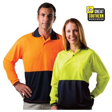 Hi Viz Polo  - Long Sleeve