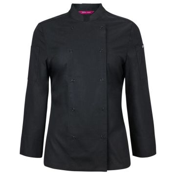 Ladies Long Sleeve Snap Button Chef Jacket